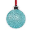 BOLA DE NATAL 7.5X7.5 GLITTER CÉU AZUL